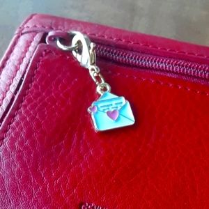 Clip On love letter envelope charms planner zipper pull bracelet charms bag char